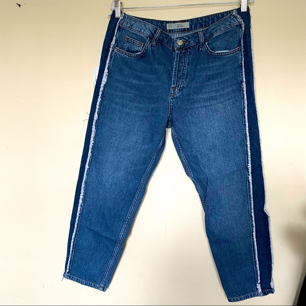 Top Shop Moto Two-Tone Jeans